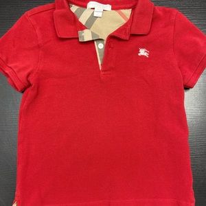 Red sz 6 Burberry Boys Polo shirt